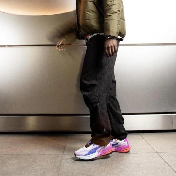 PUMA Extent Nitro Ultraviolet Nitro Blue-Fiery Coral Running Sneakers Men's sz 8 - Picture 4 of 12